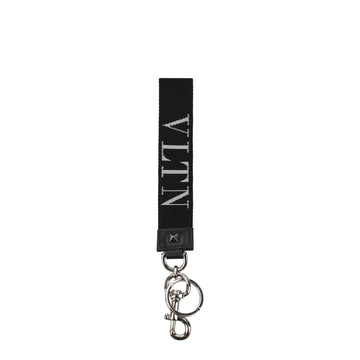 Valentino Garavani Black Fabric Keychain