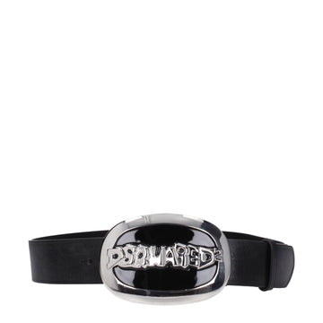Dsquared² Black Leather Belt