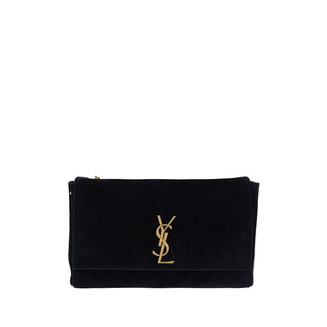 Saint Laurent Black Calf Leather Bos Taurus Shoulder Bag