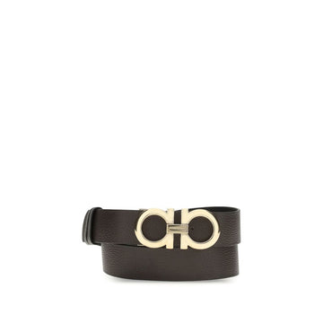 Ferragamo Brown Calf Leather Bos Taurus Belt