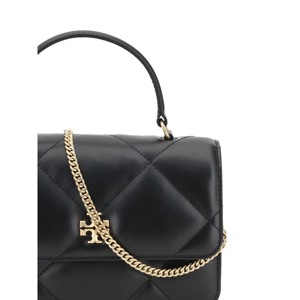 Tory Burch Black Calf Leather Bos Taurus Wallet