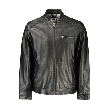 Guess Jeans Black Polyethylene Men Jacket