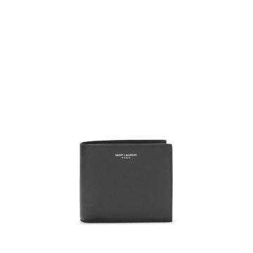 Saint Laurent Black Calf Leather Bos Taurus Wallet