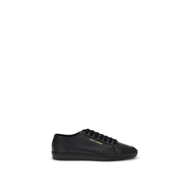 Saint Laurent Black Calf Leather Bos Taurus Low Top Sneakers