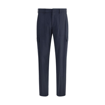 Etro Blue Wool Cargo Pants