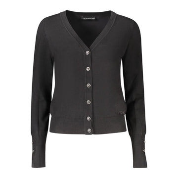 Guess Jeans Black Viscose Women Cardigan