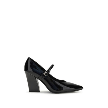 PINKO Black Calf Leather Bos Taurus Pumps