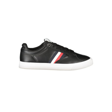 Tommy Hilfiger Black Leather Men Sneaker