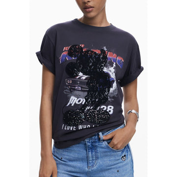 Desigual Black Cotton Women T-Shirt