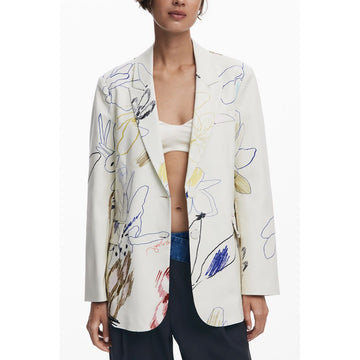 Desigual White Polyester Women Jacket