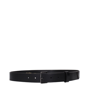 Max Mara Black Leather Regular Belt