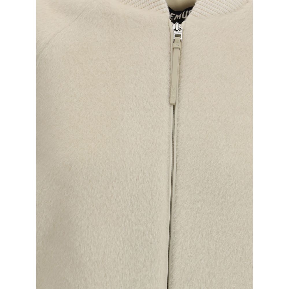 Jacquemus White Wool Bomber