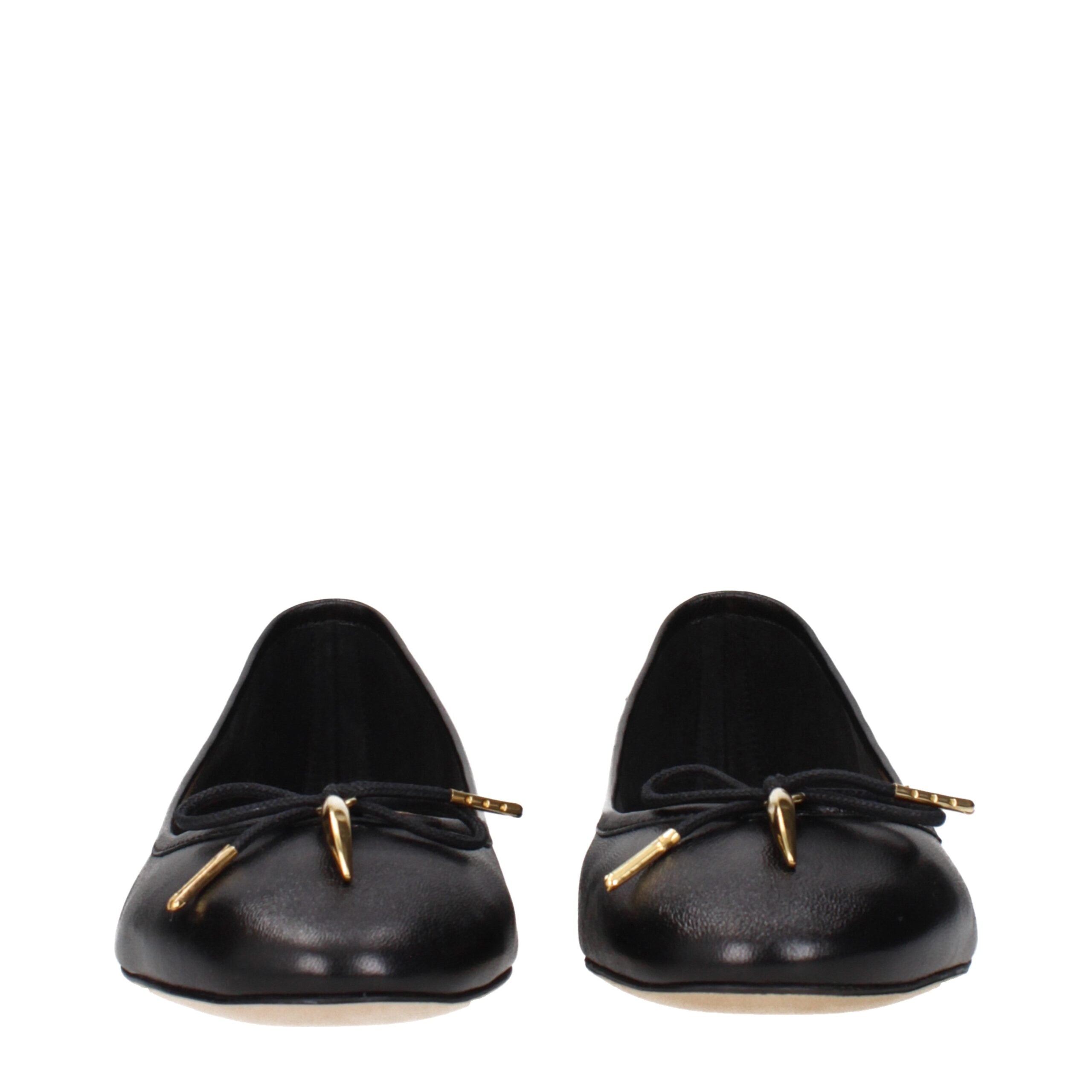 Chloé Black Leather Ballet Flats