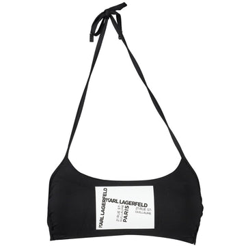 Karl Lagerfeld Black Elastane Swimwear