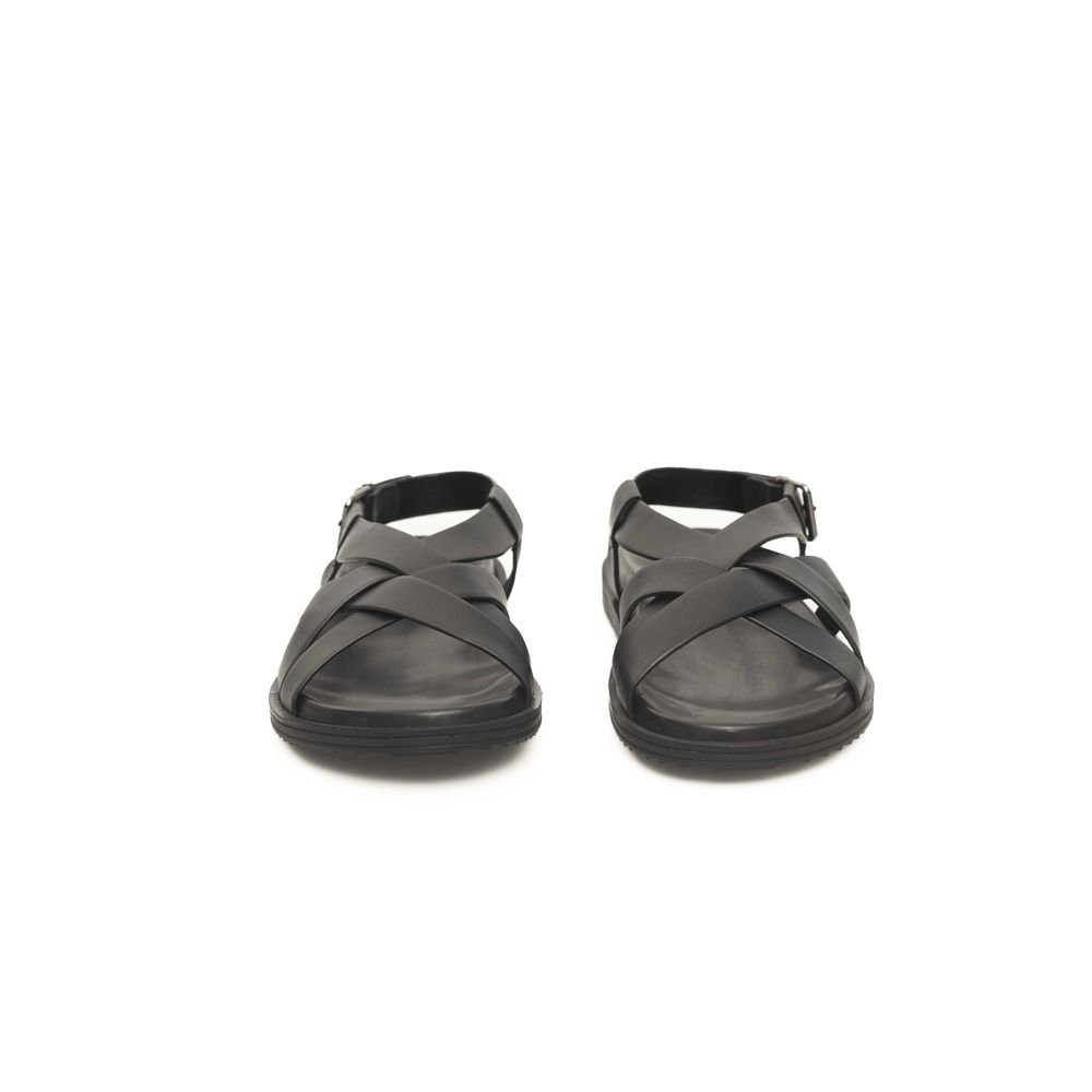 Cerruti 1881 Black Cowhide Men Sandal