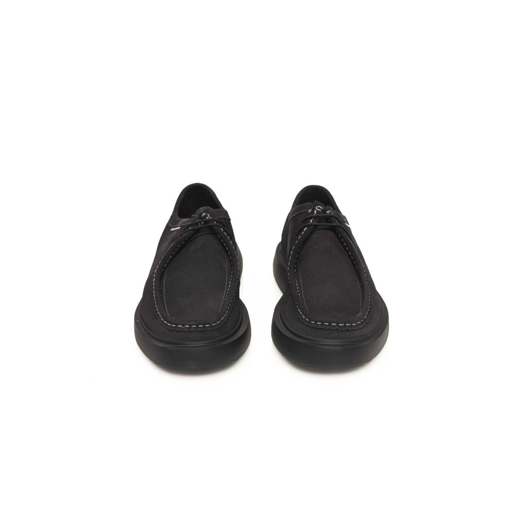 Cerruti 1881 Black Cowhide Men Derby Shoe