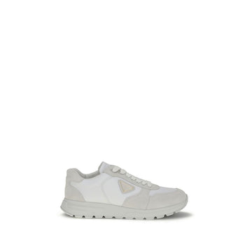 Prada White Recycled Polyamide Athletic Sneakers
