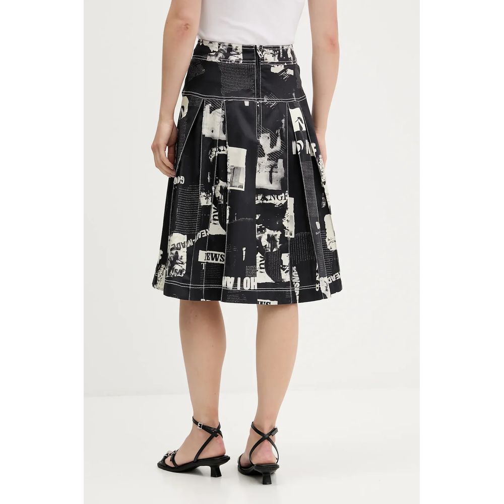 Desigual Black Cotton Skirt