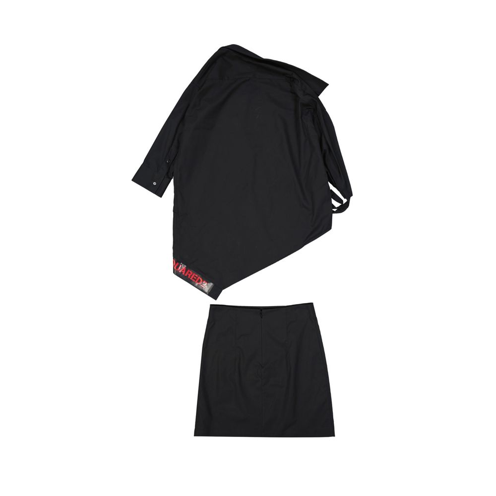 Dsquared² Black Cotton Two-Piece Suit