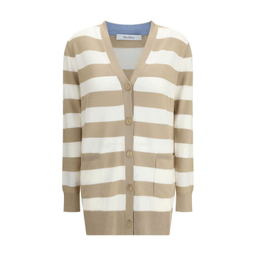 Max Mara Multicolor Fleece Wool Cardigan