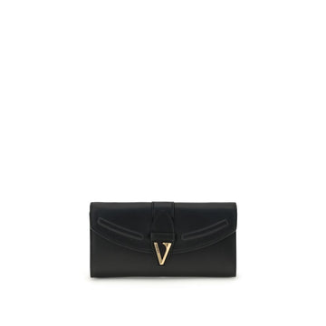 Versace Black Calf Leather Bos Taurus Wallet