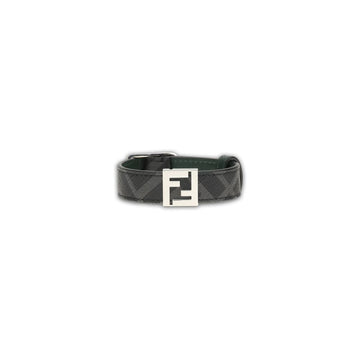 Fendi Black Calf Leather Bos Taurus Bracelet