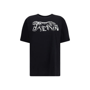 Balmain Black Cotton T-Shirt