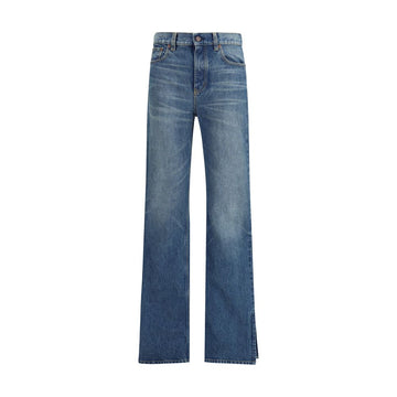 Chloé Blue Cotton Straight-Leg Jeans