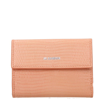 Jil Sander Pink Leather Wallet