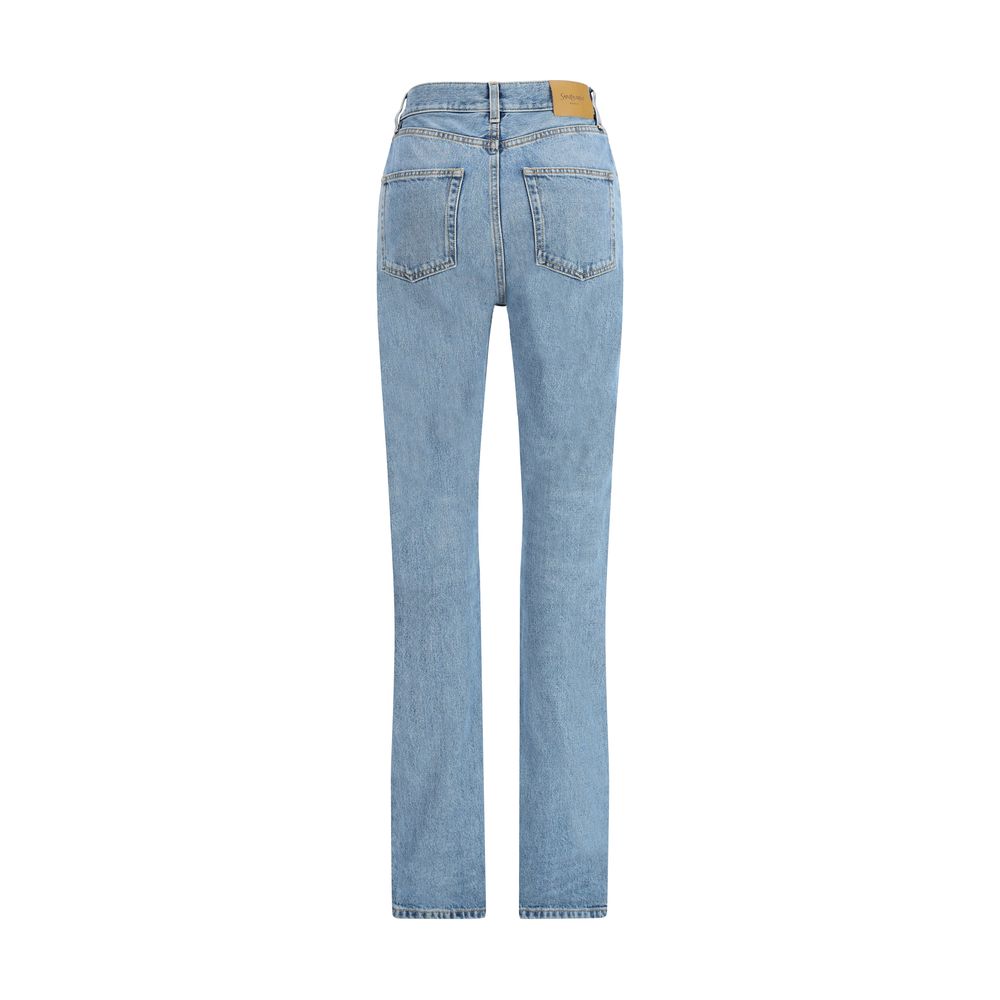 Saint Laurent Light Blue Cotton Slim Fit Jeans
