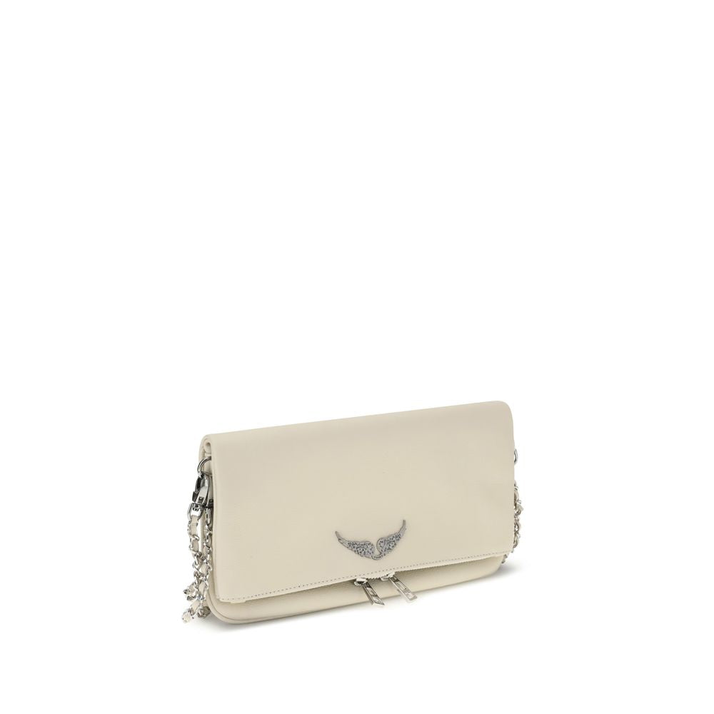 Zadig & Voltaire Cream Calf Leather Bos Taurus Shoulder Bag