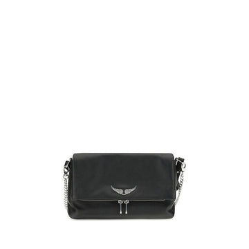 Zadig & Voltaire Black Calf Leather Bos Taurus Shoulder Bag
