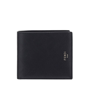 Fendi Black Calf Leather Bos Taurus Wallet