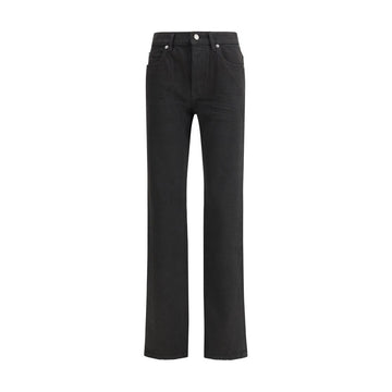 Saint Laurent Black Cotton Straight-Leg Jeans