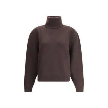 Saint Laurent Brown Lamb Leather Sweatshirt