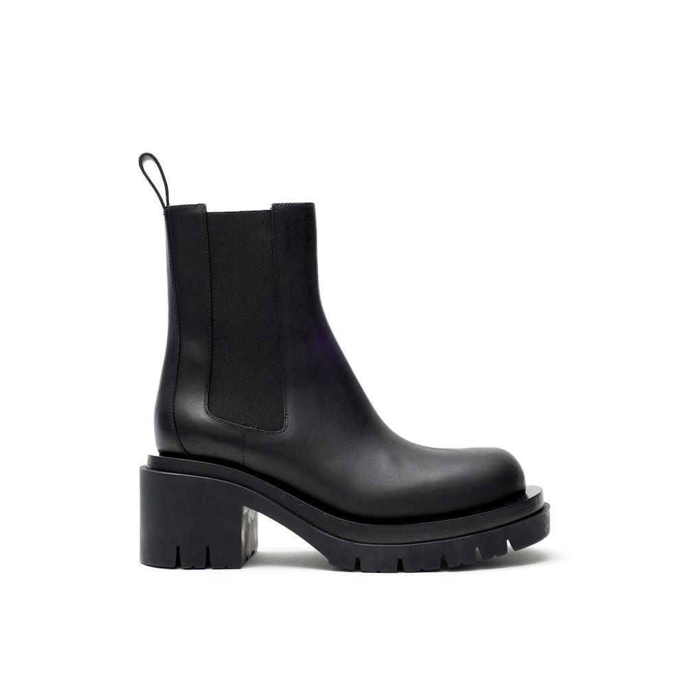 Bottega Veneta Black Leather Ankle Boots