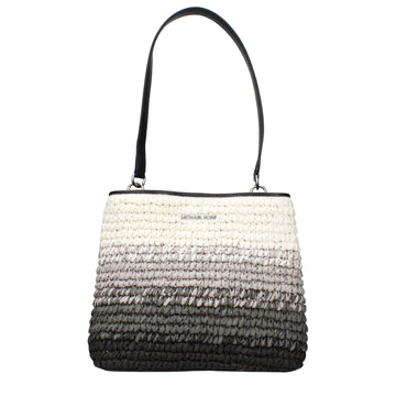 Michael Kors Black Raffia Shoulder Bag