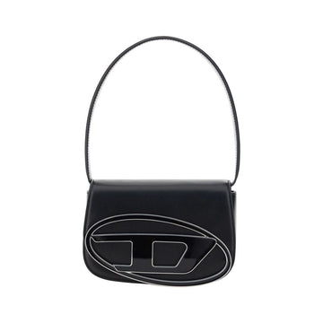 Diesel Black Calf Leather Bos Taurus Shoulder Bag