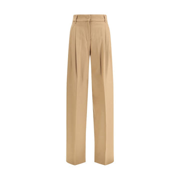 Max Mara Beige Fleece Wool Casual Pants