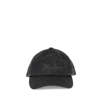 Jacquemus Gray Wool Cap (Baseball Hat)