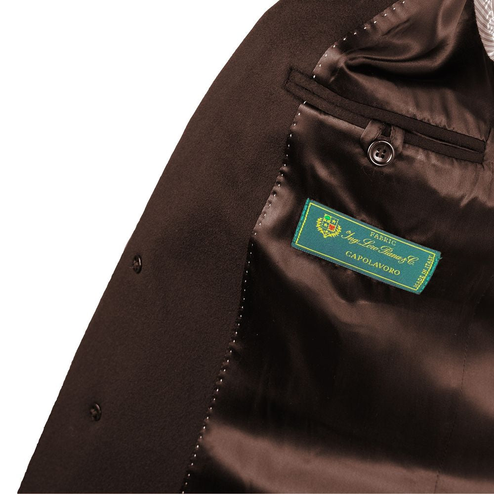 Made in Italy Brown Wool Men's Jacket