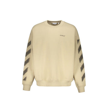 Off-White Beige Cotton Sweatshirt