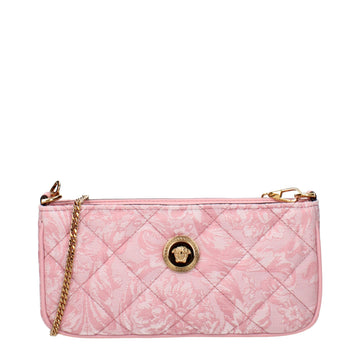 Versace Pink Fabric Crossbody Bag
