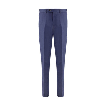Brunello Cucinelli Blue Fleece Wool Pants