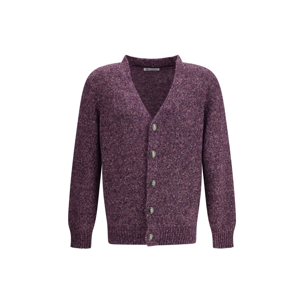 Brunello Cucinelli Purple Alpaca Vicugna Pacos Cardigan