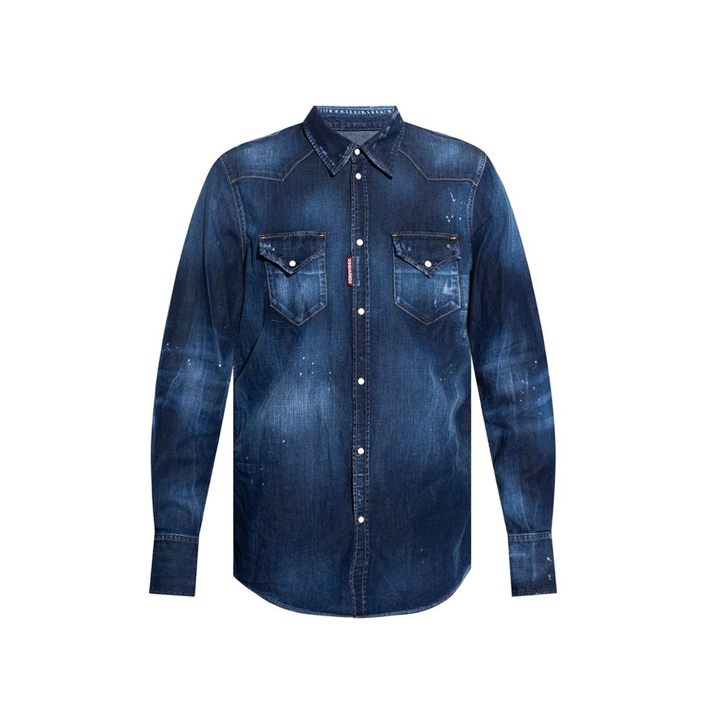 Dsquared² Blue Denim Shirt