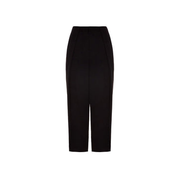 Balmain Black Viscose Casual Pants
