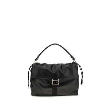 Fendi Black Calf Leather Bos Taurus Shoulder Bag