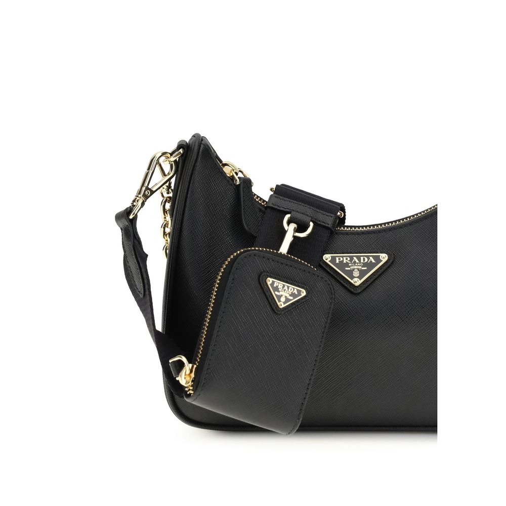 Prada Black Recycled Polyamide Shoulder Bag