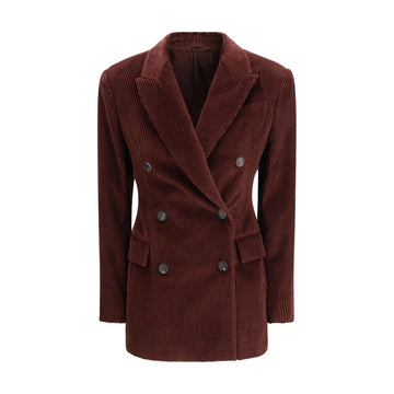 Brunello Cucinelli Bordeaux Cotton Coat